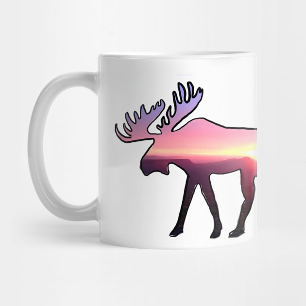 Sunset Moose by lilydlin